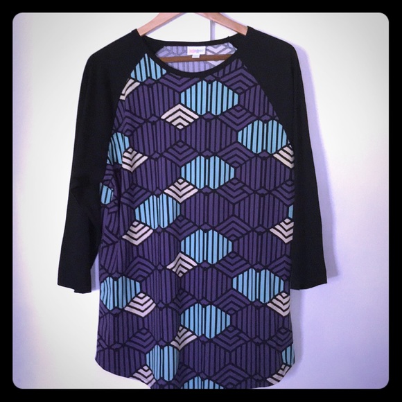 LuLaRoe Tops - New Lularoe Randy- Black, Cream, Teal and Purple